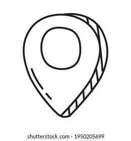 location pin on white background