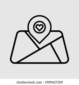 icono de contorno de vectores aislado