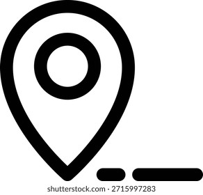 Pino de local com ícone de caminho