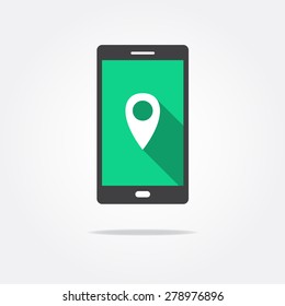 Location Pin Phone Icon