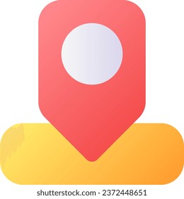 Location Pin Pixel perfekte flache Farbverlauf-Symbol. Position teilen Geolocation senden. Messenger. Einfach gefülltes Piktogramm. GUI, UX Design für mobile Anwendungen. Vektor-einzelne RGB-Illustration