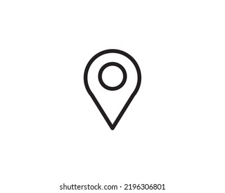 location pin point icon vector symbol design illustration - Shutterstock ID 2196306801