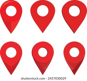 Location pin pointer icon design vector, Location map pin gps pointer markers vector illustration for destination