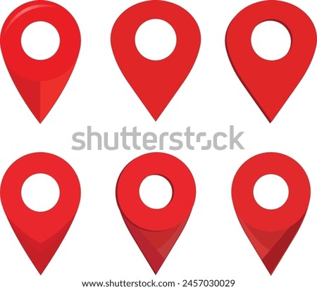 Location pin pointer icon design vector, Location map pin gps pointer markers vector illustration for destination