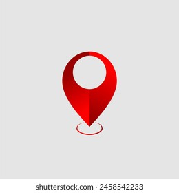 Location, pin, pointer icon symbol design, simple shape vector icon of location point