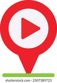 Location Pin Pointer Icon Vector Flat Illustration