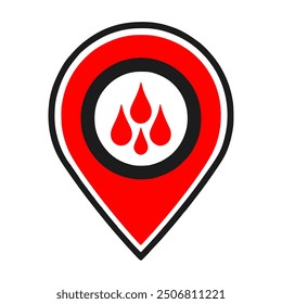 Locación Pin con un símbolo de llama roja en el interior.
Ideal para empresas u organizaciones relacionadas con el fuego, el calor, la energía o la pasión.