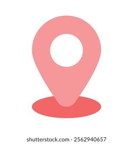 Location pin representing geolocation, GPS, or a specific place vector design