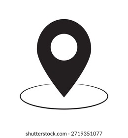Conjunto de pines de Locación, icono de estilo lineal. ubicación geográfica específica con fondo blanco. Ancho de trazo editable.