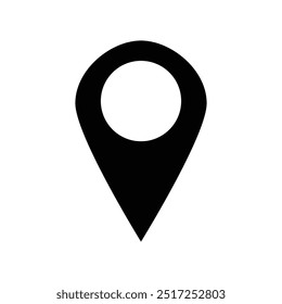 Señal de pin de ubicación plana, signo de marcador de mapa