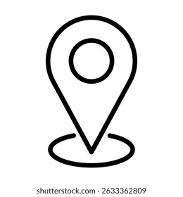Location pin sign symbol vector flat icon