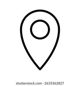 Localização símbolo de pino símbolo vetor ícone plano