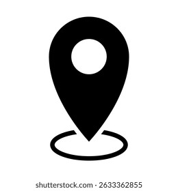 Localização símbolo de pino símbolo vetor ícone plano