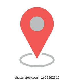 Location pin sign symbol vector flat icon