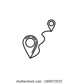 location pin. Signs and symbols can be used for web, logo, mobile app, UI, UX on white background