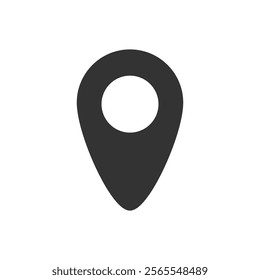 Location pin solid icon. Vector illustration