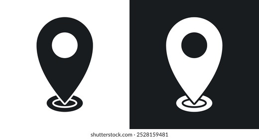 Location pin solid vector icon pack