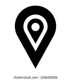 Location pin symbol, navigation 