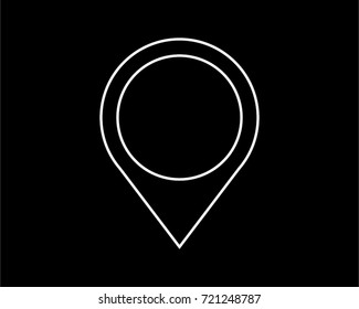 location pin  thin line icon