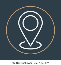 Location pin trendy icon educated abstract vector illustration colorful artwork beautiful design.eps
