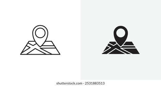Conjunto de iconos de vector de pin de Locación. Ilustrador de Vector de stock. EPS 10
