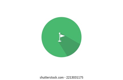 Plantilla de diseño vectorial de pin de ubicación. Plantilla de diseño de vector inicial