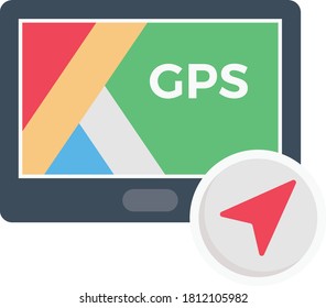 location pin vector flat color icon 