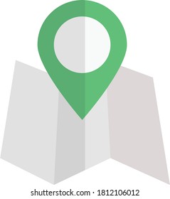 icono de color plano vectorial de posición 