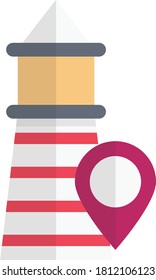 location pin vector flat color icon 