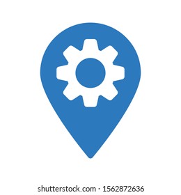 location pin vector glyph colour icon 