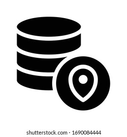 location pin vector glyph flat icon 