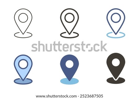 Location pin vector icon. GPS, map, place. Geolocation, destination and navigation graphic element.