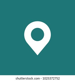 location pin vector icon green background