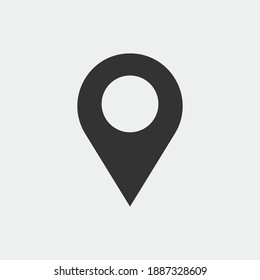 Location pin vector icon illustration sign 