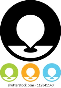 Location Pin - Vector icon isolated