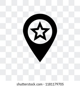 Location pin vector icon isolated on transparent background, Location pin logo concept