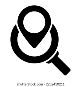 Location-Pin-Vektorsymbol einzeln auf weißem Hintergrund