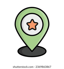 Location pin vector icon isolated on white background