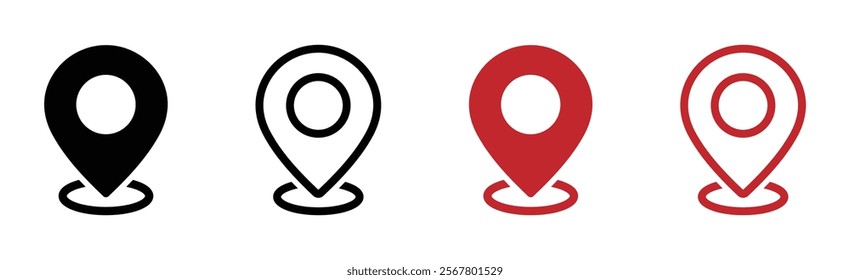 location pin vector icon. Map flat vector icon designs