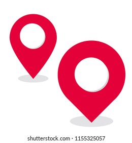 location pin vector icon for mapping and satellite allocation