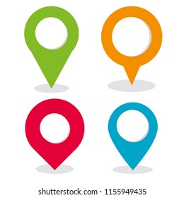 location pin vector icon for mapping and satellite allocation