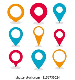 location pin vector icon for mapping and satellite allocation