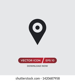 Location pin vector icon in modern design style for web site and mobile app