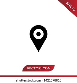 Location pin vector icon in modern design style for web site and mobile app