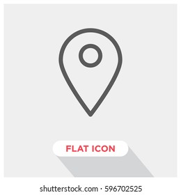 Location pin vector icon, navigation symbol. Modern, simple flat vector illustration for web site or mobile app