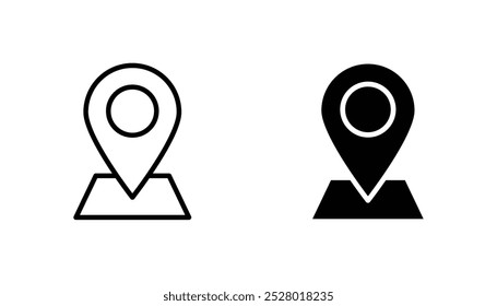 Das Vektorsymbol für die Positionsstifte ist in schwarz-weißer Farbe eingestellt.
