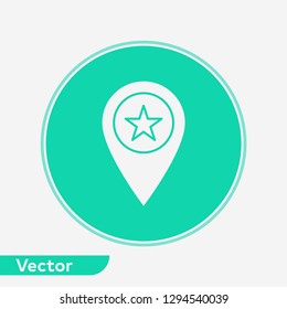 Location pin vector icon sign symbol