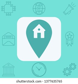 Location pin vector icon sign symbol