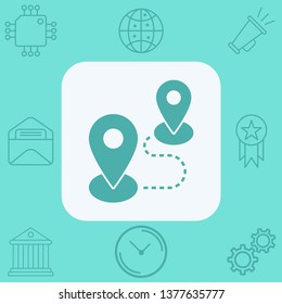 Location pin vector icon sign symbol