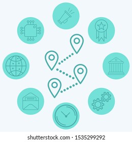 Location pin vector icon sign symbol